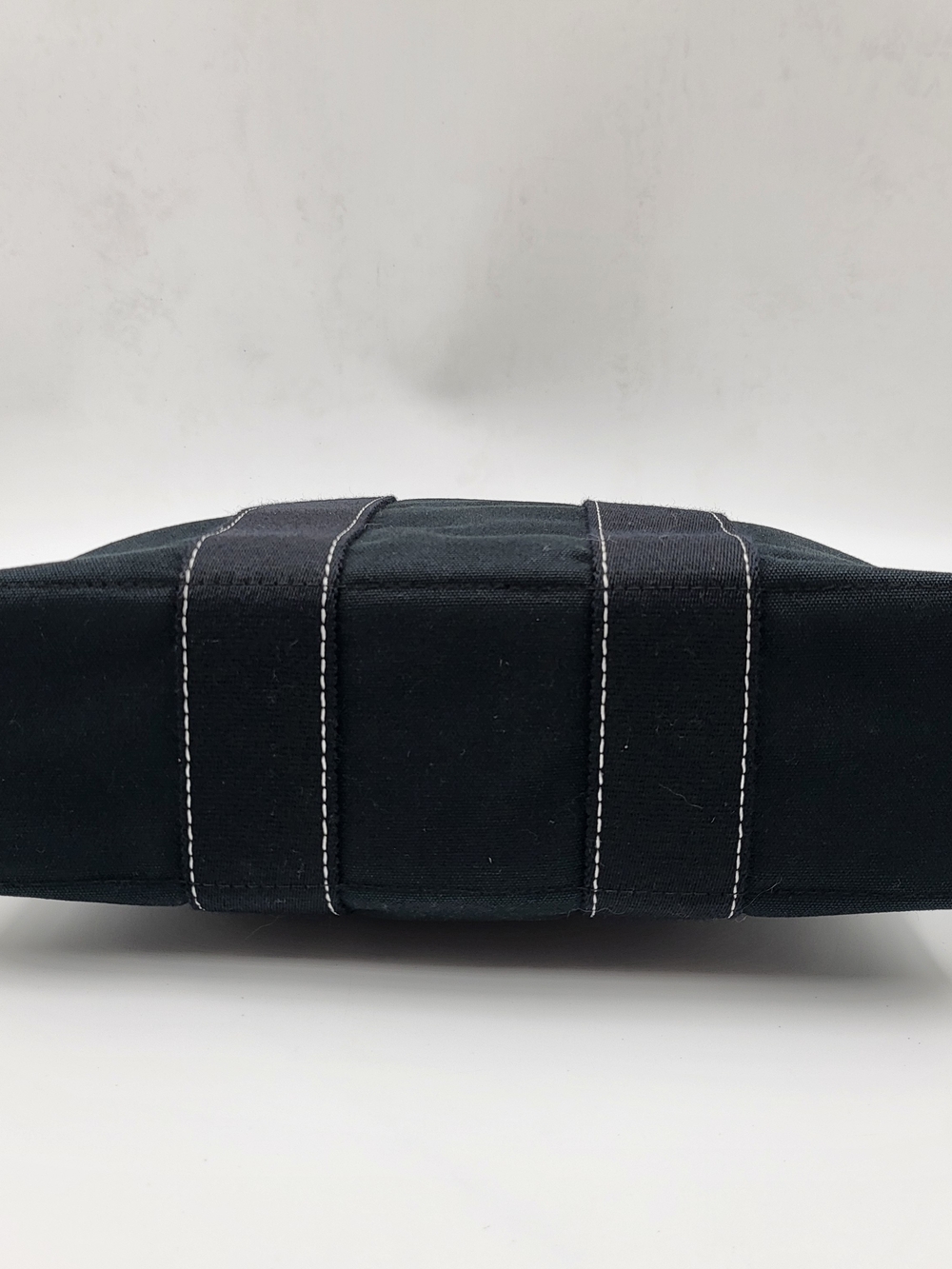 HERMES Black Canvas Herline PM Tote Bag, Authentic w/COA. - Picture 5 of 15